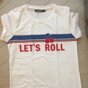 “let’s roll” graphic T-shirt